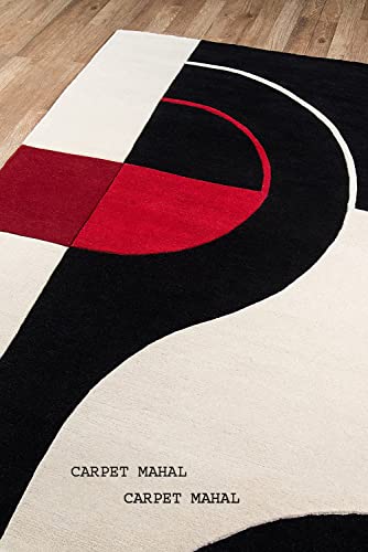 Image of Carpet Mahal Export Quality Handmade Tuffted Pure Woollen Carpet for Living Room Bedroom Size 6 x 8 feet Square (180X240 Cm) Color-Multi