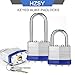 HZSY Padlocks Keyed Alike, Pack of 6, Laminated Steel Keyed Lock (1-9/16