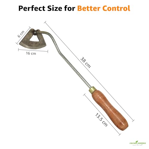 Image of Anandi Green's Metal Agriculture Garden Spectacular Heavy Duty Plastic Handle Gardening Tools Set for Gardening (Hello Hoe)
