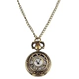  27mm Bronze Rund Kettenuhr Kette Taschenuhr Umhängeuhr