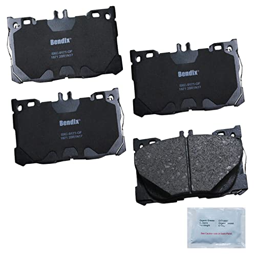 Bendix Priority1 CFC1871 Ceramic Front Brake Pads for Select Models Mercedes-Benz C43 AMG, C450 CLS53 CLS400, CLS450, E43 E53 E300, E350, E400, E450, GLC43 GLC250, GLC300, GLC350e, GLE43 AMG
