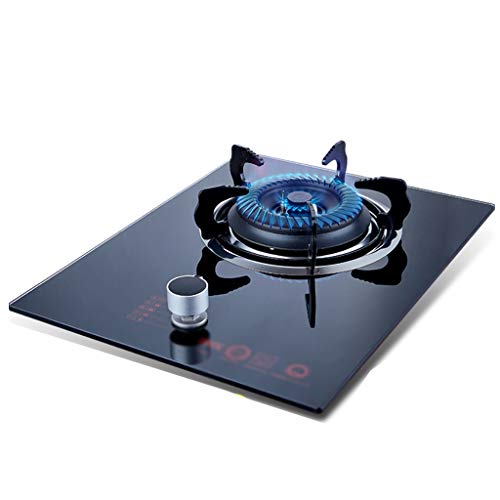 QIooQsaQ Estufa de vidrio para cocina de gas de mesa/placa de cocina de gas integrada, sincronización de 1,5 horas, protección de bloqueo infantil con protección contra fallos de llama [Clase