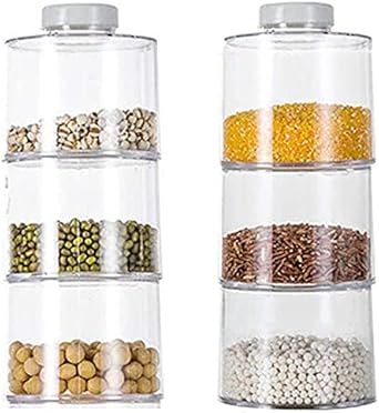 Stapelbare Gewürzgläser Set aus Glas/ Gewürzglas / Gewürzbehälter