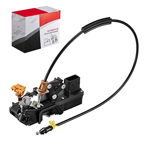 SYERAL Power Door Lock Latch Actuator with Cable Front Left Driver Side Door Latch Compatible with Chevrolet Silverado Sierra 1500 2500 HD 3500 HD