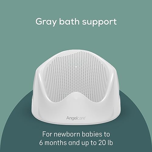 Angelcare Baby Bath Support (Gray) | Ideal for Babies Less Than 6 Months Old - 1