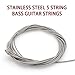 CashBeat Stainless Steel 5 String Bass Guitar Strings, Electric Bass 5 Strings Replacement Set with Small Ball Ends, Compatible with Acoustic Bass, 5 String Bass Instrument Accessories