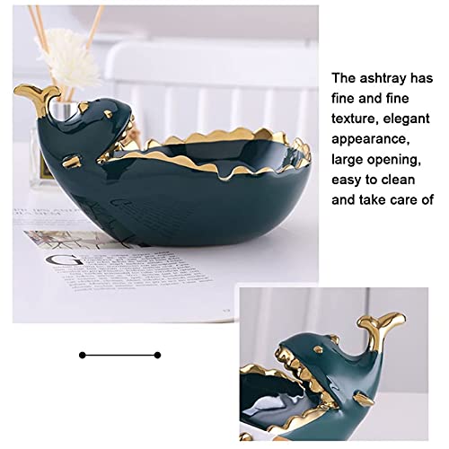 Cendrier en céramique avec couvercle, objet d'art de table - 8