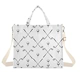 Emelivor Golf Balls White Tote Bag for Women Corduroy Tote Bags Crossbody Canvas Shoulder Bag Purse for...