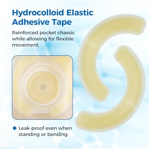 image for Sunliech 20 Pcs Elastic Ostomy Barrier Strips, Medical Grade Hydrocoll