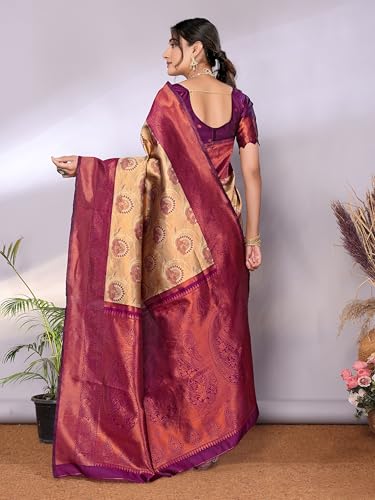Image of Avantika Fashion Women's Kanjivaram Soft Silk Banarasi Sarees With Blouse Piece For Women