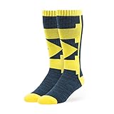 '47 NCAA Michigan Wolverines Men's Hot Box Sport Casual Dress OTC Socks (1 Pack), Large, Navy