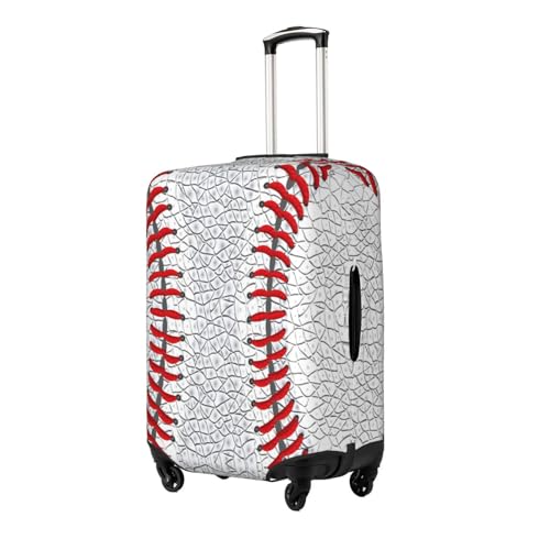 Spandex Travel Luggage Cover Printed Red White Baseball Texture Double-Sided Suitcase Protector Bag,Dust-Proof Cratch-Resistant Durable Suitcase Sleeve For Kid Adult,Large2