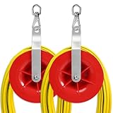 Cable Pulley Cable Installation Pulley for Low Voltage & Network,Cat5e&6,Coax,Fire Alarm,Access Control&Audio Cable Pulley-Smooth Cable Installation,Swivel Snap Hooks,Anti-Friction Bearings(2)