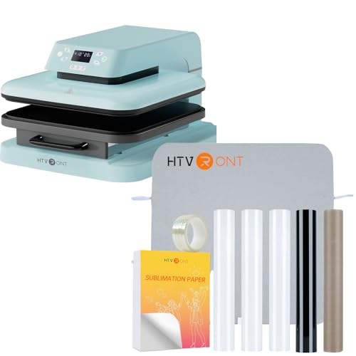 HTVRONT Automatic Heat Press Machine for T Shirts & 210 Pack Heat Press Accessories for Heat Press, Sublimation & Great Tool Kit as Gifts for Beginners