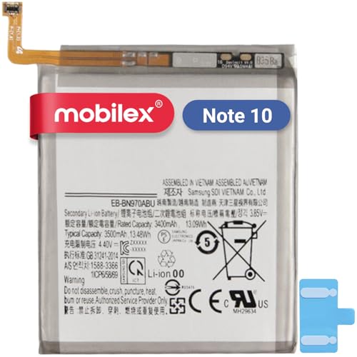 MOBILEX® Batería EB BN970ABU para Samsung Galaxy Note10 4G / 5G | 3500mAh   OEM | Interna Repuesto con Adhesivo | Capacidad Original