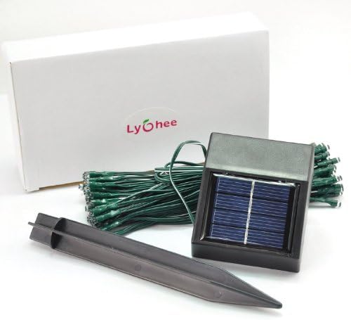 lychee® Solar Powered String Light 55ft 17m 100 LED Solar Fairy Light String for Garden,Outdoor,Home,Christmas Party (17m 100Leds, Multicolor)