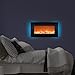 Northwest Electric Fireplace - 30 Inch Wall Mounted Fireplace - 13 Backlight Colors and Remote Controlled LED Flames, Heat, and Brightness (Black)