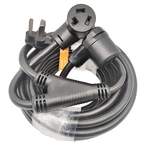 Parkworld 68758 Dryer Splitter, NEMA 10-30P Male Plug to (2) 10-30R Female Receptacle, Dryer 3-Prong 30 AMP 10-30 Y Adapter Cord (35 feet) Cover