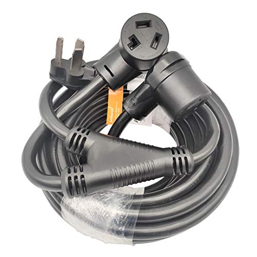 Parkworld 68758 Dryer Splitter, NEMA 10-30P Male Plug to (2) 10-30R Female Receptacle, Dryer 3-Prong 30 AMP 10-30 Y Adapter Cord (35 feet)