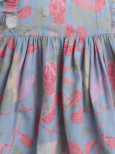 Image of The Magic Wand Printed Dresses for Kids Baby Girls, Fancy Stylish Knee Length One Piece Midi Frocks for Girls, Casual Dress for Summer Season