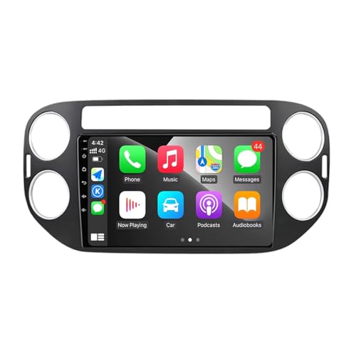 9 Pulgadas Autoradio Estéreo Android 13 Reproductor Multimedia Radio para VW Volkswagen Tiguan 1 NF 2006-2016 con Wireless CarPlay Control del Volante IPS Pantalla Táctil Cámara Trasera(Q7 8+256G)