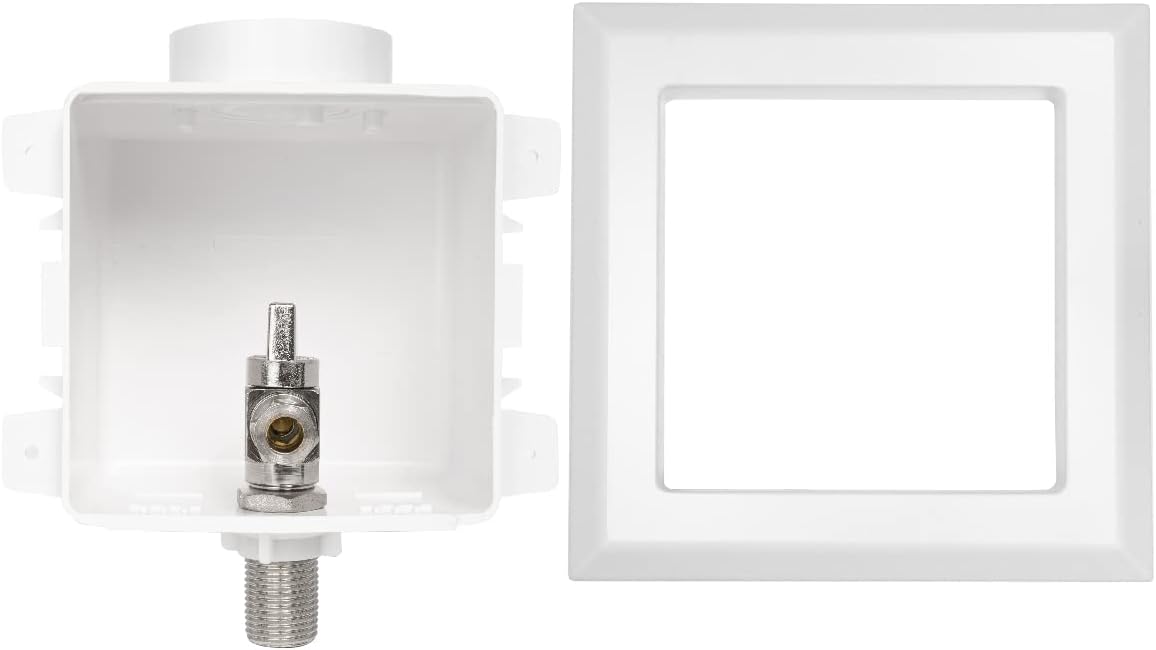 1 Piece EFIELD Toilet Outlet Box,1/2"Sweat Inlet X 3/8"OD Comp | Pre-assembled,1/4-Turn Angle Valve,Chrome Plated-TL004(1)