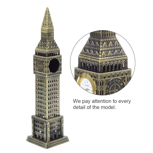 Estatua Big Ben de cobre para decoración de hogar miniatura 5