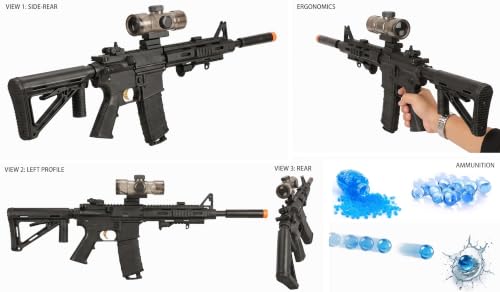 Image of Automatic Gel Blaster Toy Gun for Kids with Gel Blaster Balls Rechargeable Battery Operated Outdoor Electric Target Game Toys for Best Birthday Gift (BG 01)