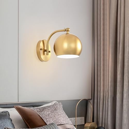 Lámpara de pared LED interior regulable 3 temperaturas iluminación con mando oro 5