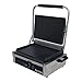 Global Solutions GS1620 Sandwich/Panini Grill with 13" x 8 1/2" Flat Heater Plates, Stainless Steel