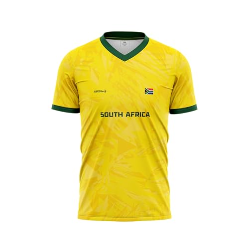 GenZGenji South Africa Football/Soccer Jersey | Supporters Edition 2026 (Yellow) Large