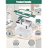 Buddew Electric Lunch Box 80W Food Heater 3 in 1 12V/24V/110-230V Portable Lunch Warmer(1.8L Large-Capacity) Heated Lunch Box for Car/Truck/Office with Carry Bag and Fork Spoon (Green)