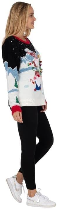 Blizzard Bay Women's Crew Neck, Long Sleeve, Ugly Christmas Sweater - Image 6