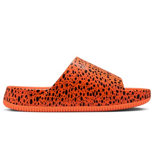 Nike Calm Electric Men's Slides (HF1067-800, Total Orange/Total Orange/Dark Obsidian) Size 133