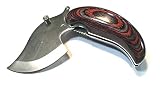 B.Merry Studio Made in Alaska Dymondwood Ulu Pocket Knife Folding Exotic Brown Charcoal