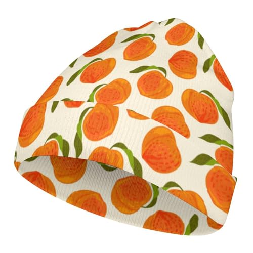 Cute Peach Kids Beanie Hat for for Girls Boys Children Cap Winter Knitted Chemo Cancer Headwear Accessories Gifts Decoration