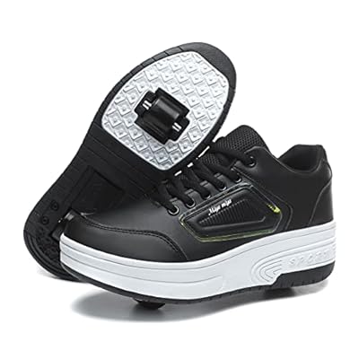 LYBANG Niños Skateboarding Zapatos Doble Rueda Calzado Deportes de Exterior Gimnástico Sneakers Moda Zapatillas Regalo de cumpleaños para niños | Ya disponible en tu tienda friki favorita! En mundofriki.es!
