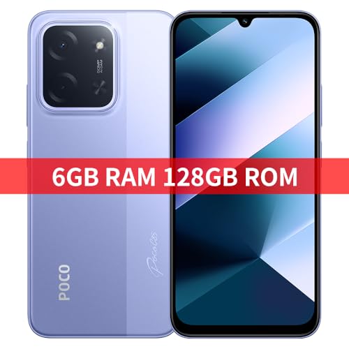 XIAOMI Poco C85 NFC Smartphone 4G 6 GB + 128 GB, Violett, schnell 33 W inklusive, 6000 mAh, Immersives Display 6,9 Zoll, spritzwassergeschützt, IP64, Dual-Kamera IA 50 MP, ohne Aufladen – Bild 4