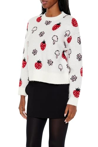 Forever 21 Women's Strawberry & Mushroom Print Sweater4