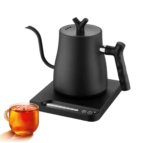 Bollitore Elettrico a Collo di Cigno 1 L,1000 W Bollitore intelligente a Collo di Cigno con Controllo a 7 Temperature&Funzione Mantenimento Caldo,Riscaldamento Rapido per la Preparazione di Tèe Caffè