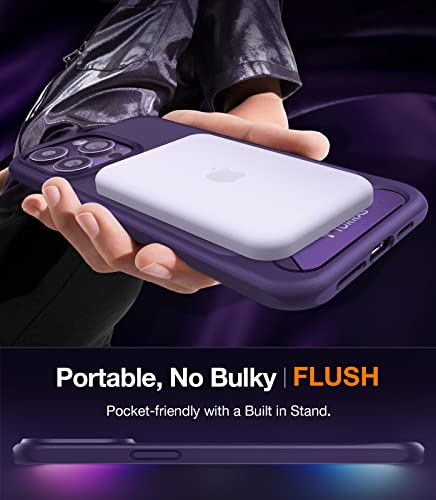 Torras Pstand Strong Magnetic For Iphone 14 Pro Max Case, Compatible With Magsafe, Sturdy Built In Kickstand, Military Grade Drop Protection For Iphone 14 Pro Max Phone Case, Translucent Matte Purple #TOP5