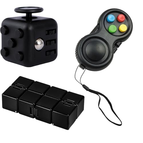 Image of 3 Pcs Fidget Toys Adults, Stress Relief Gadgets for Desk Use, Office Desk Decor Accessories with Unique Designs, Stress Relief Gadgets for Work and Study Environments