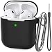 AhaStyle Upgrade AirPods Case Silicon Protective Cover [Front LED Visible] Compatible with Apple AirPods 2 & 1 (Black)