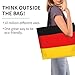 MOganjg Women'S Big Shoulder German Flag Print Shopping Bag Lightweight Large Capacity Grocery Bags