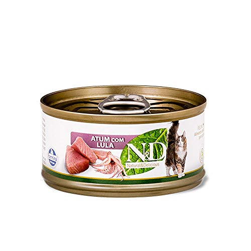 Ração Úmida N&D Gatos Adultos Sabor Atum e Lula - 70g