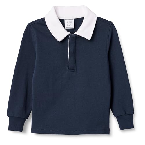 Amazon Essentials Boys Rugby Polo Shirt Navy Large