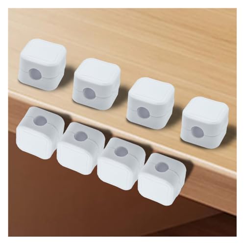 ZIMISI Paquete de 8 organizadores de cables para automóvil, clips magnéticos para gestión de cables de escritorio de automóvil, soporte de cable de carga de teléfono, accesorio organizador de alambre