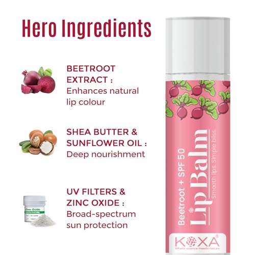 Image of Beetroot Lip Balm | Tinted Lip Care | For Dry & Chapped Lips | For Pigmented Lips | For Women & Men (Pack of 1, Stick Lip Balm), Red