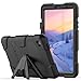 TECHGEAR G-Shock Case for Samsung Galaxy Tab A7 Lite 2021 8.7 Inch (SM-T220 / SM-T225) Hard Case, High Protection Anti-Shock with Removable Stand, Cover for Kids Schools Workers Buildings – Black