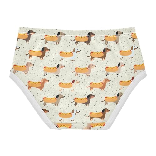 Girls' Underwear Cute Dachshund Cotton Stretch Comfort Toddler Panties2